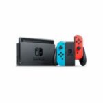 Nintendo Switch-Konsole mit Paar kabelloser Joy-Con-Controller Rot und Neonblau V3 – Bild 2