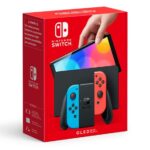 Nintendo Switch (OLED-Modell) mit Joy-Con-Controllern blau neon / rot neon