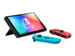 Nintendo Switch (OLED-Modell) mit Joy-Con-Controllern blau neon / rot neon – Bild 3