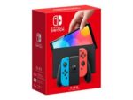 Nintendo Switch (OLED-Modell) mit Joy-Con-Controllern blau neon / rot neon – Bild 4
