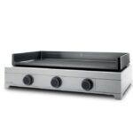 Forge Adour Modern 75 I 6000 W Schwarz und Silber Gas Plancha