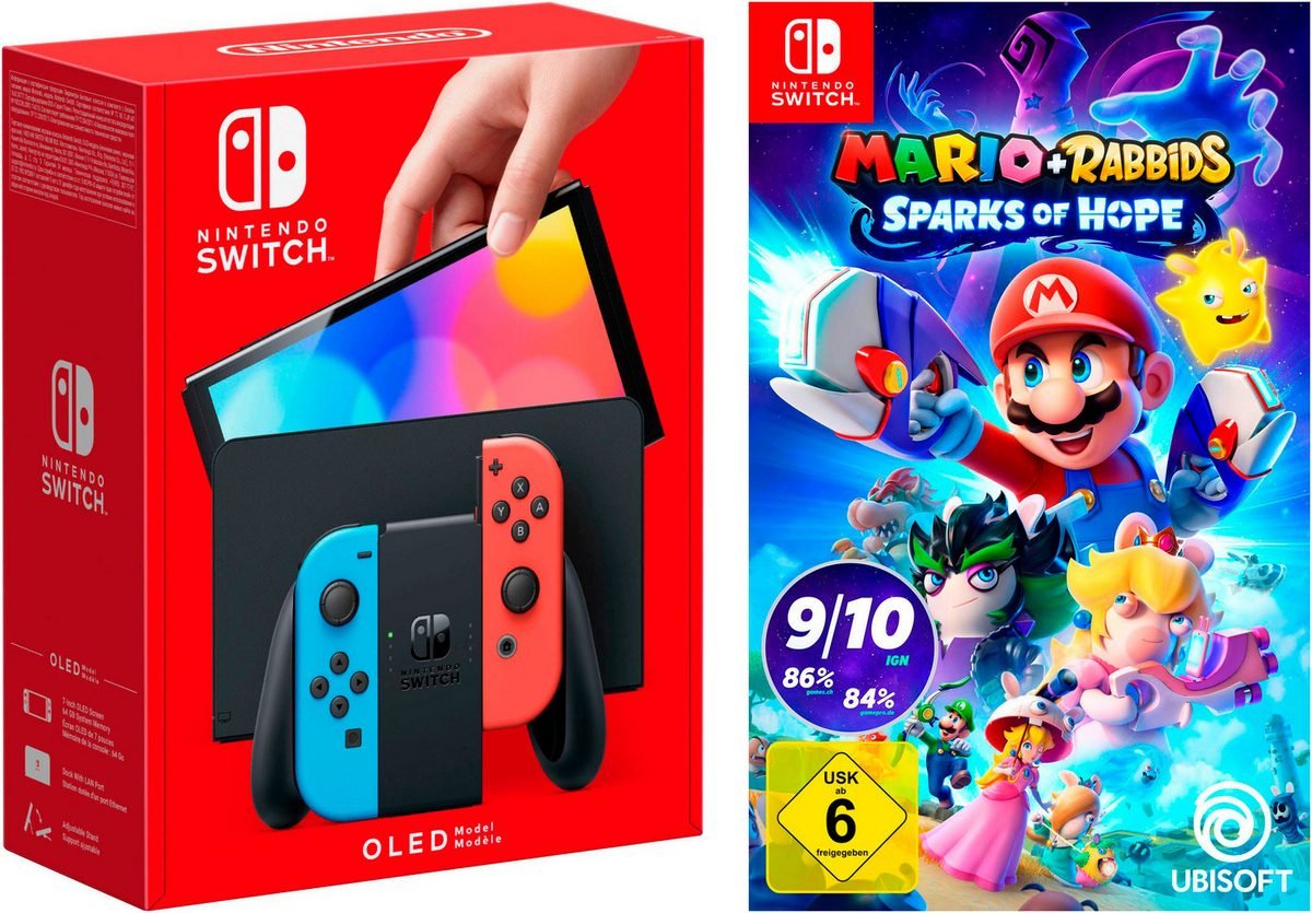 e4a20d8a-2122-5378-a8cc-dd8e46c4e565.jpg NINTENDO SWITCH OLED + Mario + Rabbids: Sparks of Hope – Bild 1