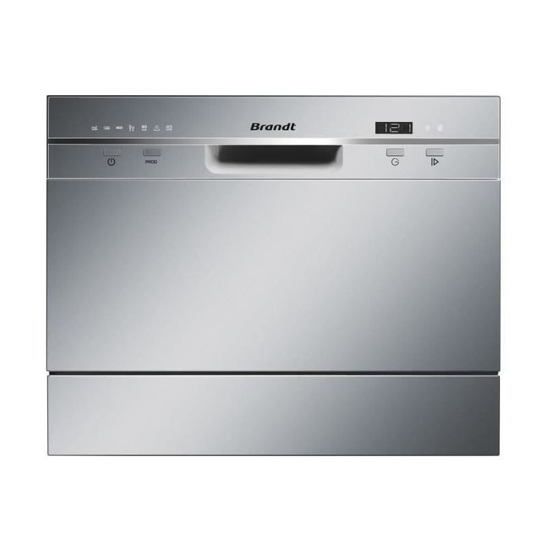 gfggfgf.jpg Brandt DFC6519S - Geschirrspüler - Breite: 55 cm - Tiefe: 50 cm - Höhe: 43,8 cm - Silber – Bild 1
